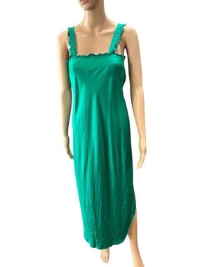 Cabernet Vintage emerald Green Silk Satin sexy Nightgown Size 8